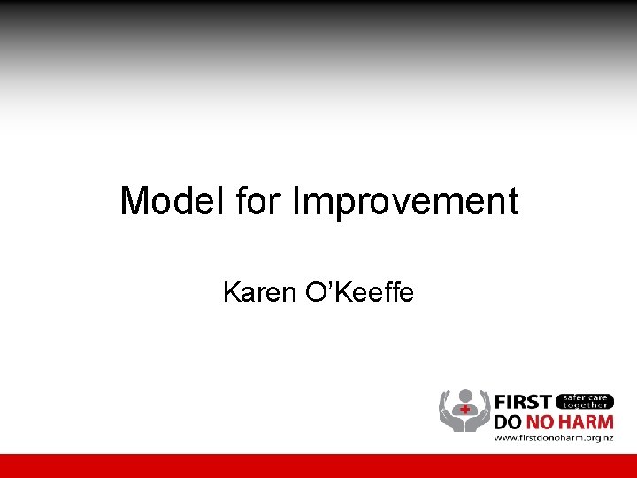 Model for Improvement Karen O’Keeffe 