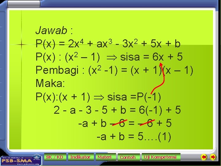 Jawab : P(x) = 2 x 4 + ax 3 - 3 x 2