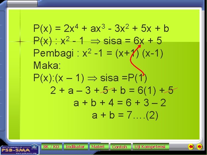 P(x) = 2 x 4 + ax 3 - 3 x 2 + 5