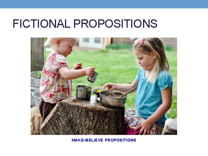 FICTIONAL PROPOSITIONS MAKE-BELIEVE PROPOSITIONS 