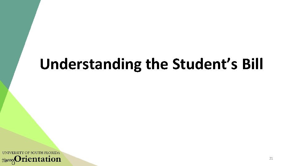 Understanding the Student’s Bill 21 Understanding the Student’s Bill 21