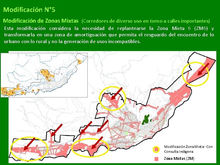 Modificación N° 5 Modificación de Zonas Mixtas (Corredores de diverso uso en torno a Modificación N° 5 Modificación de Zonas Mixtas (Corredores de diverso uso en torno a