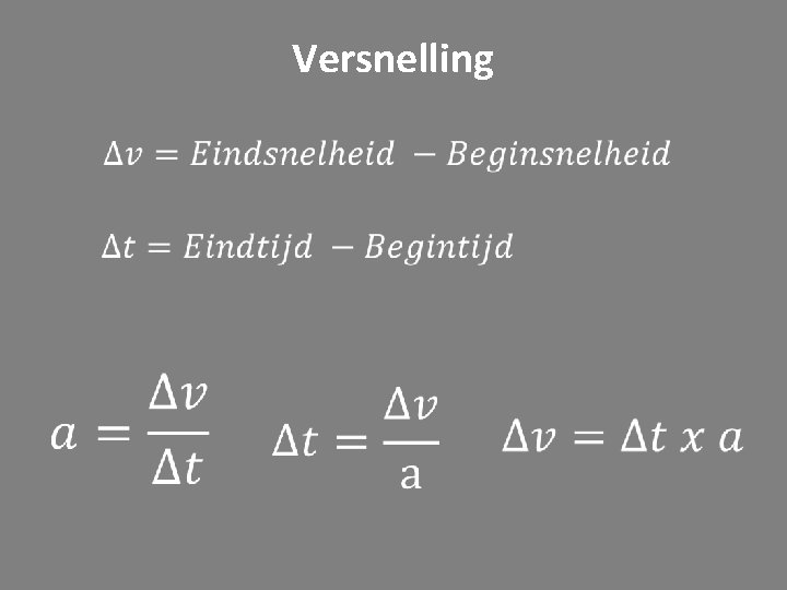 Versnelling 