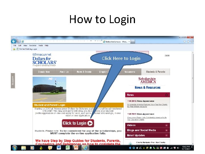 How to Login Click Here to Login 4 