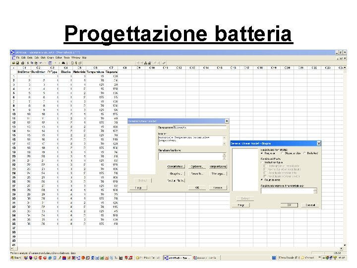 Progettazione batteria 