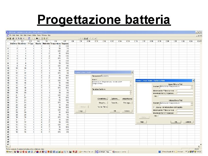 Progettazione batteria 