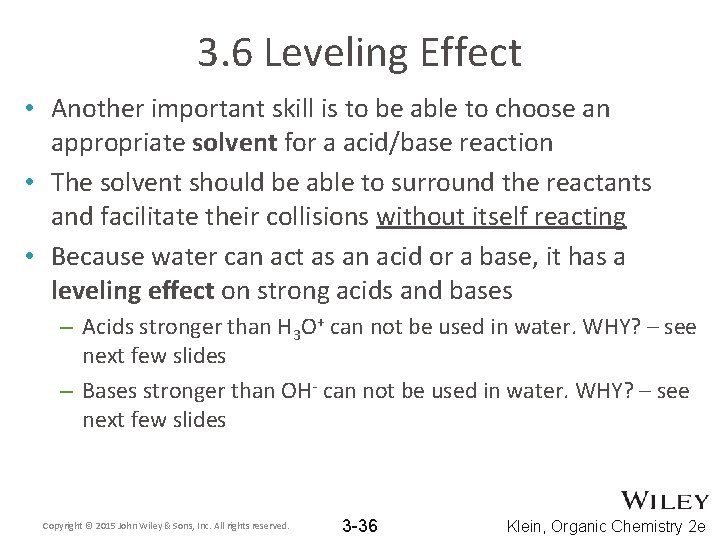 3. 6 Leveling Effect • Another important skill is to be able to choose