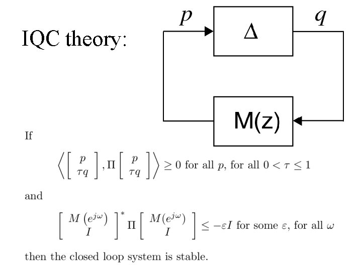 IQC theory: 