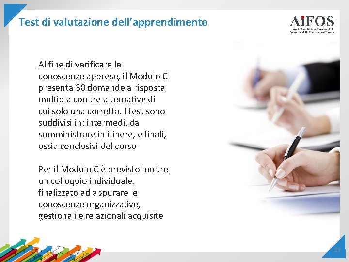 Test di valutazione dell’apprendimento 1 Al fine di verificare le conoscenze apprese, il Modulo