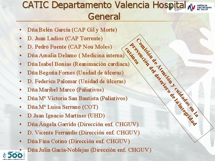 CATIC Departamento Valencia Hospital General Dña Belén García (CAP Gil y Morte) D. Juan