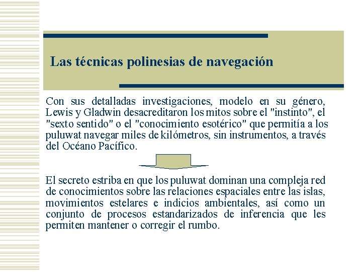 Las técnicas polinesias de navegación Con sus detalladas investigaciones, modelo en su género, Lewis Las técnicas polinesias de navegación Con sus detalladas investigaciones, modelo en su género, Lewis
