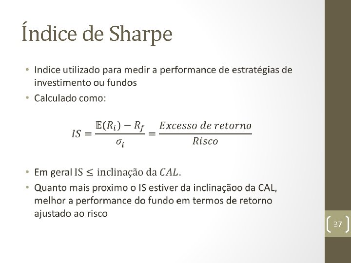 Índice de Sharpe • 37 