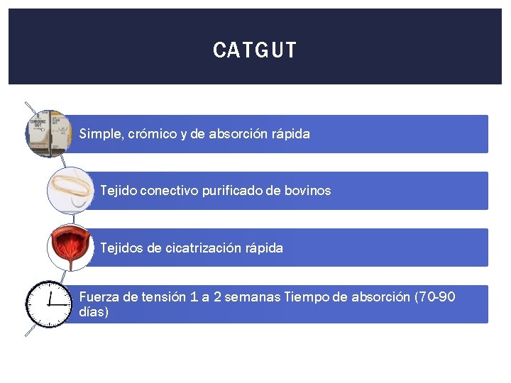 CATGUT Simple, crómico y de absorción rápida Tejido conectivo purificado de bovinos Tejidos de