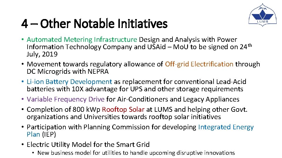 4 – Other Notable Initiatives • Automated Metering Infrastructure Design and Analysis with Power 4 – Other Notable Initiatives • Automated Metering Infrastructure Design and Analysis with Power