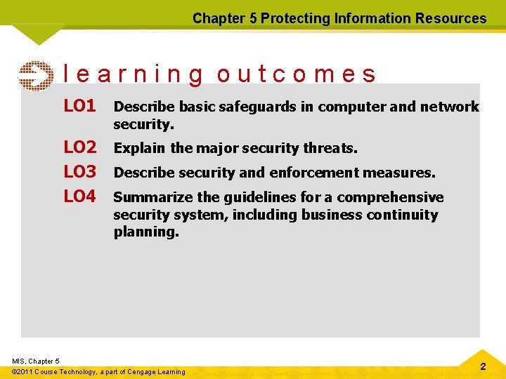 MIS CHAPTER 5 PROTECTING INFORMATION RESOURCES MIS Chapter