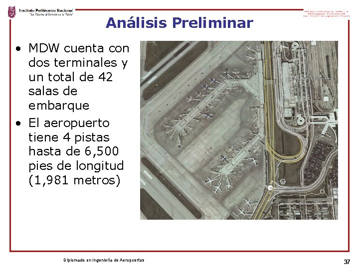 Análisis Preliminar • MDW cuenta con dos terminales y un total de 42 salas