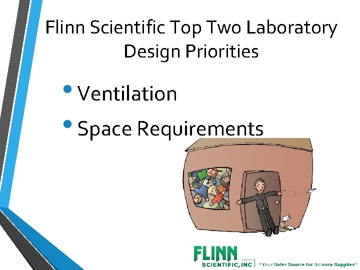 Flinn Scientific Top Two Laboratory Design Priorities • Ventilation • Space Requirements 