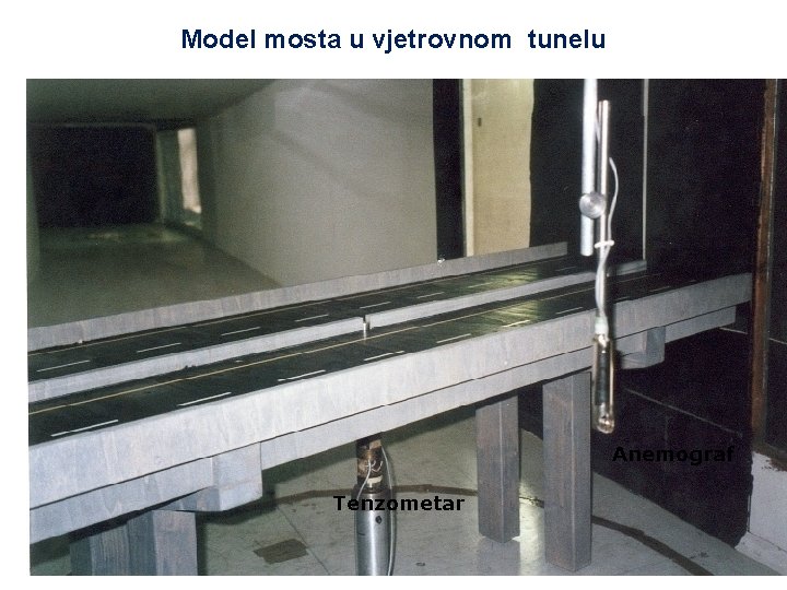 Model mosta u vjetrovnom tunelu Anemograf Tenzometar 32 