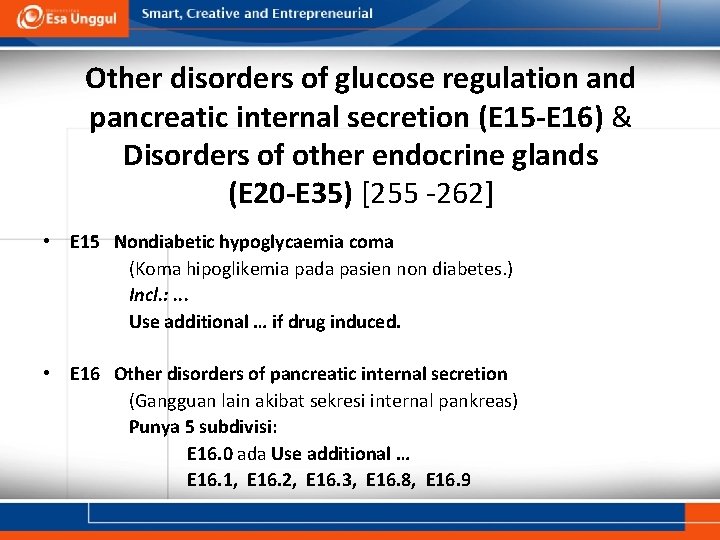 Other disorders of glucose regulation and pancreatic internal secretion (E 15 -E 16) & Other disorders of glucose regulation and pancreatic internal secretion (E 15 -E 16) &