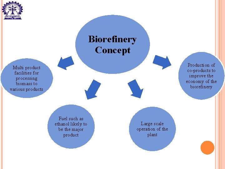 Biorefinery Concept Production of co-products to improve the economy of the biorefinery Multi product