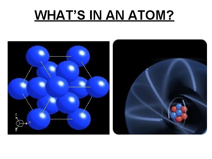 WHAT’S IN AN ATOM? 