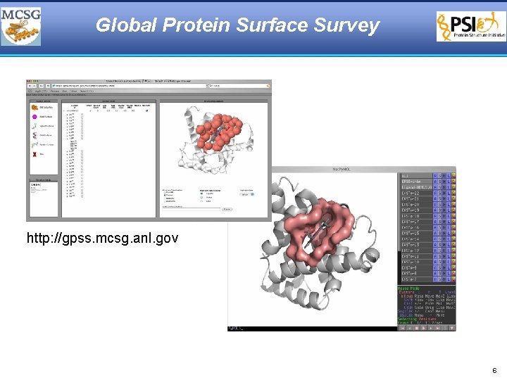 Global Protein Surface Survey http: //gpss. mcsg. anl. gov 6 