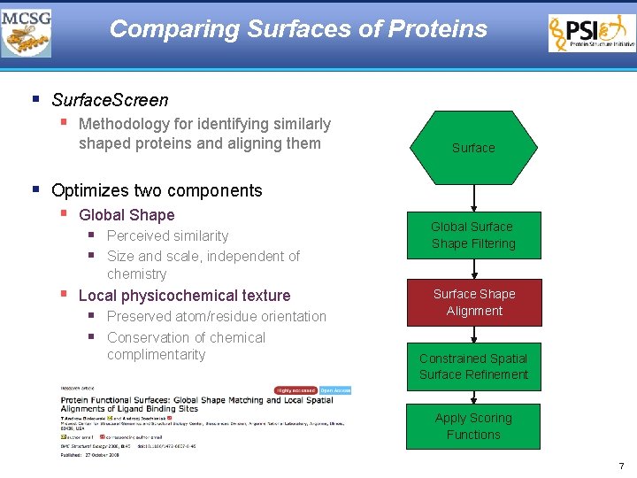 Comparing Surfaces of Proteins § Surface. Screen § Methodology for identifying similarly shaped proteins
