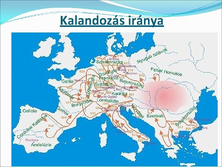 Kalandozás iránya Kalandozás iránya