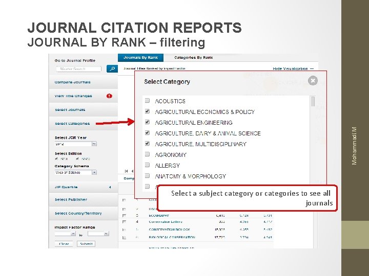 JOURNAL CITATION REPORTS Mohammadi. M JOURNAL BY RANK – filtering Select a subject category JOURNAL CITATION REPORTS Mohammadi. M JOURNAL BY RANK – filtering Select a subject category