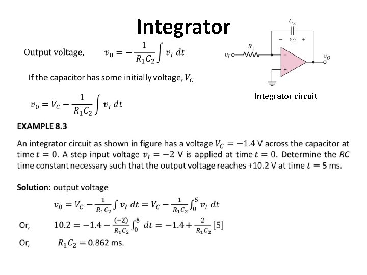 Integrator Integrator circuit Integrator Integrator circuit
