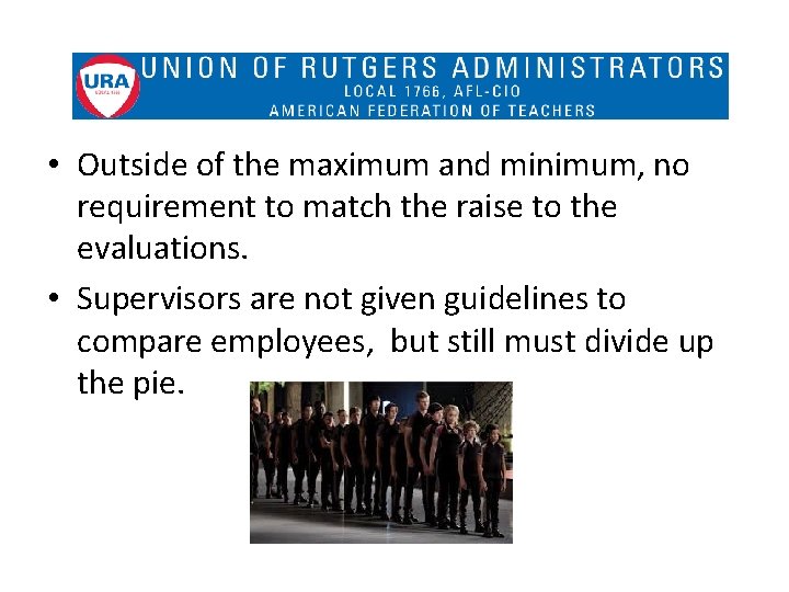  • Outside of the maximum and minimum, no requirement to match the raise