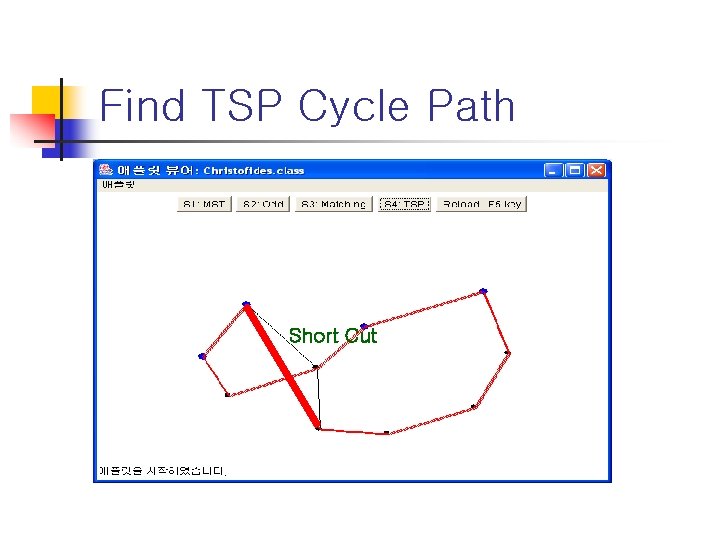 Find TSP Cycle Path Short Cut 