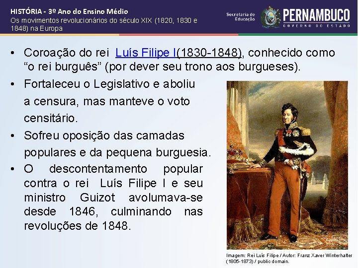 HISTÓRIA - 3º Ano do Ensino Médio Os movimentos revolucionários do século XIX (1820,