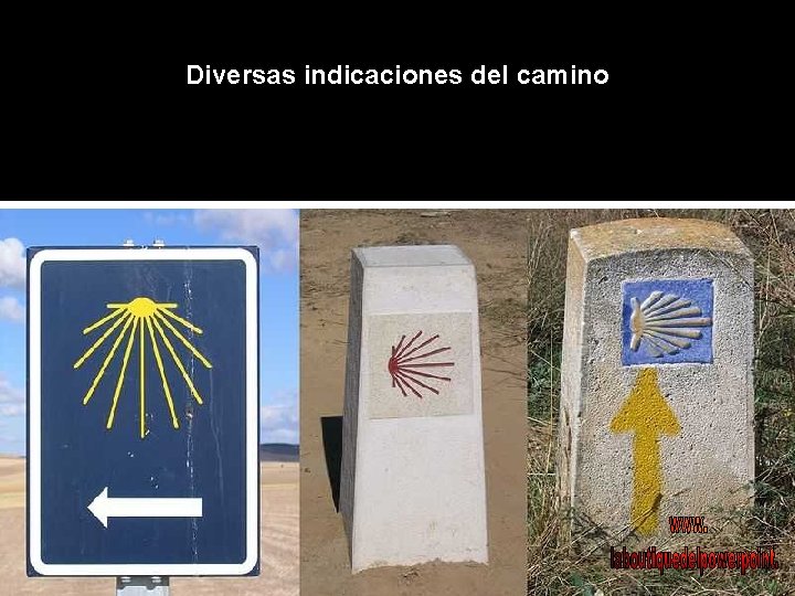 Diversas indicaciones del camino 