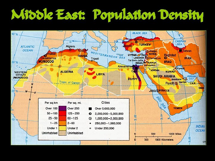 Middle East: Population Density 