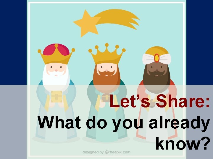 Let’s Share: What do you already know? 