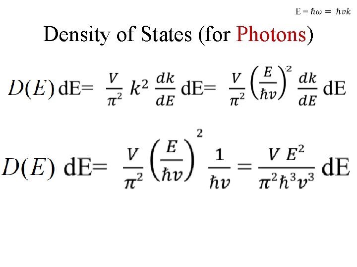  Density of States (for Photons) 