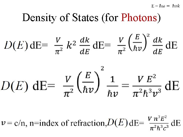  Density of States (for Photons) 
