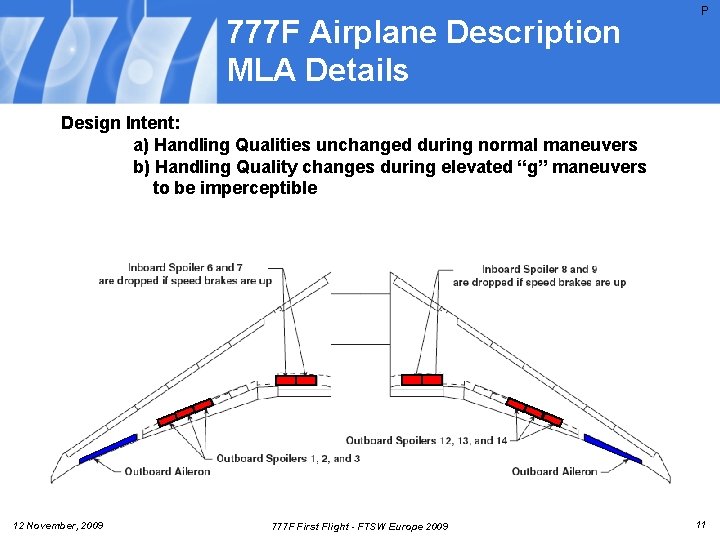 777 F Airplane Description MLA Details P Design Intent: a) Handling Qualities unchanged during 777 F Airplane Description MLA Details P Design Intent: a) Handling Qualities unchanged during