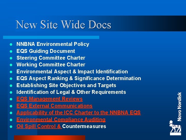 New Site Wide Docs l l l l NNBNA Environmental Policy EQS Guiding Document