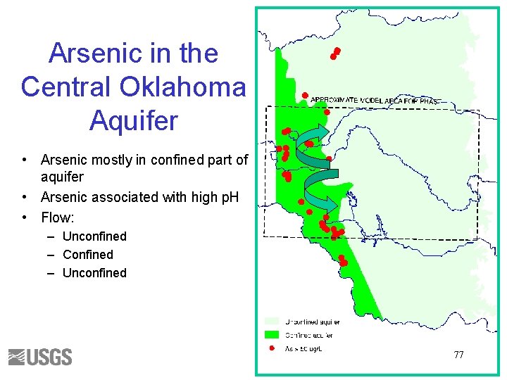 Arsenic in the Central Oklahoma Aquifer • Arsenic mostly in confined part of aquifer