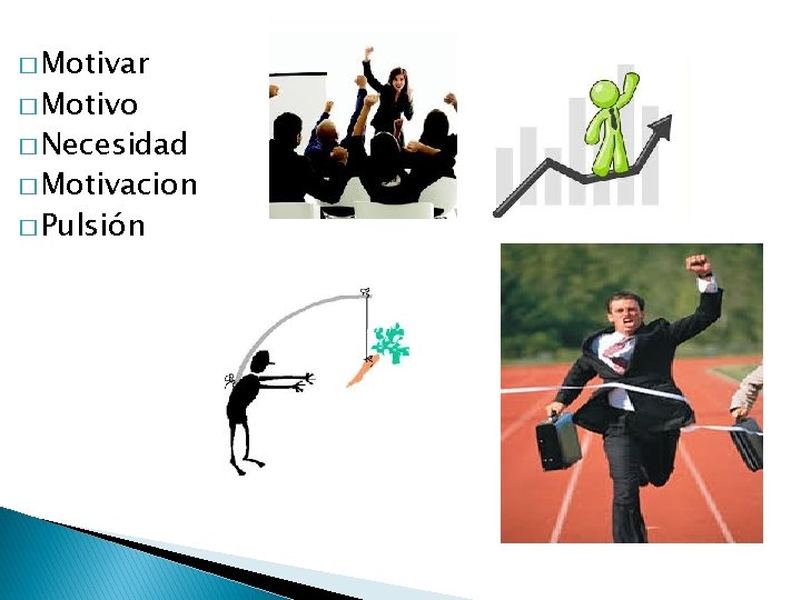 � Motivar � Motivo � Necesidad � Motivacion � Pulsión 