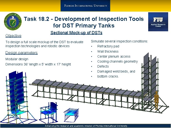 Task 18. 2 - Development of Inspection Tools for DST Primary Tanks Objective Sectional