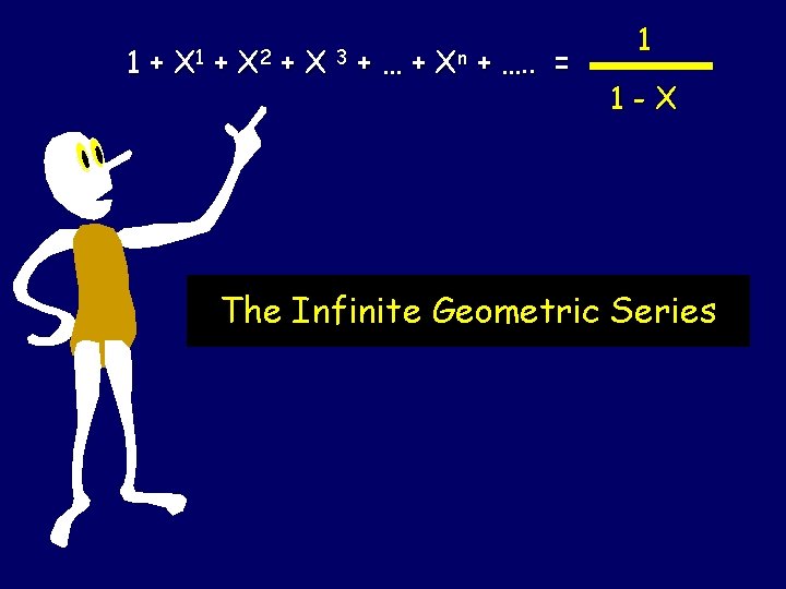 1+ X 1 + X 2 +X +…+ 3 Xn + …. . = 1+ X 1 + X 2 +X +…+ 3 Xn + …. . =