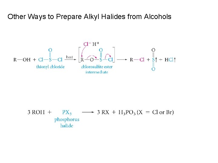 Other Ways to Prepare Alkyl Halides from Alcohols 