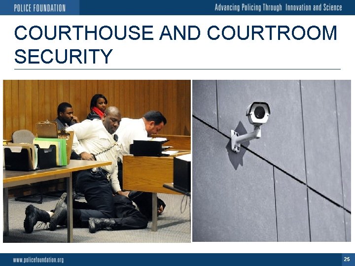 COURTHOUSE AND COURTROOM SECURITY 25 