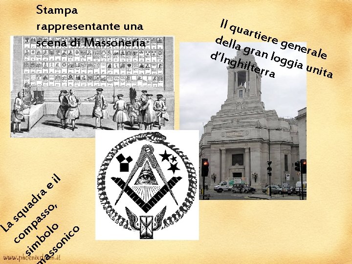 Stampa rappresentante una scena di Massoneria l i e a r d a so, Stampa rappresentante una scena di Massoneria l i e a r d a so,