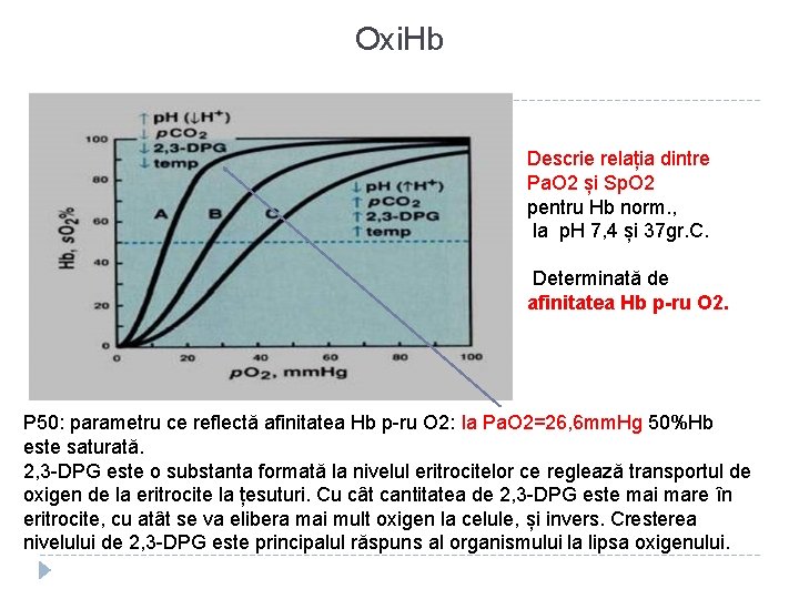 Oxi. Hb Descrie relația dintre Pa. O 2 și Sp. O 2 pentru Hb