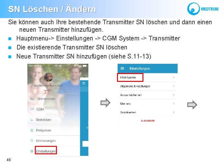  SN Löschen / Ändern Sie können auch Ihre bestehende Transmitter SN löschen und