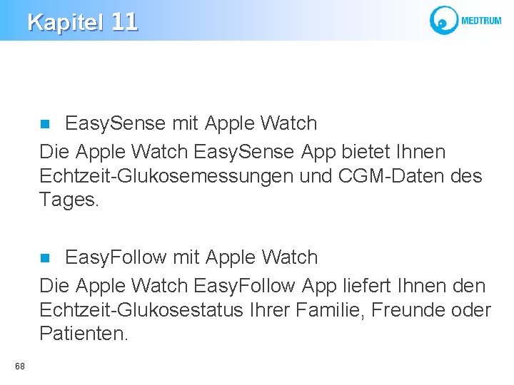 Kapitel 11 Easy. Sense mit Apple Watch Die Apple Watch Easy. Sense App bietet